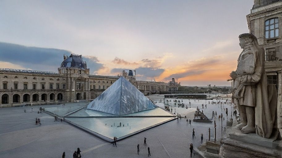 Photorealistic image of the Louvre Museum in Paris