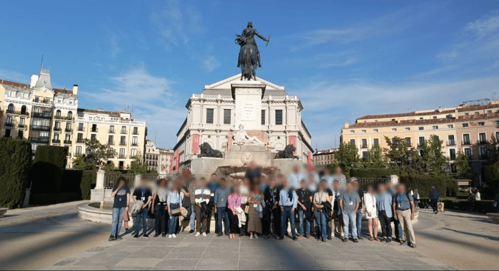 Group company on a legends tour in Madrid