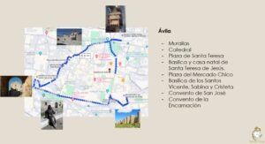 Infografía. Tour Ávila desde Madrid - Ruta Itinerario - Tour Time