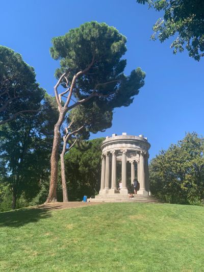 Temple of Bacchus in El Capricho Park. Tour Time
