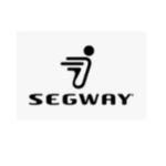 Logotipo de Segway con su símbolo característico de una figura humana estilizada sobre ruedas.