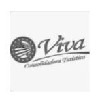 Logotipo de Viva Consolidadora Turística con un emblema circular que incluye una bandera y texto en cursiva.
